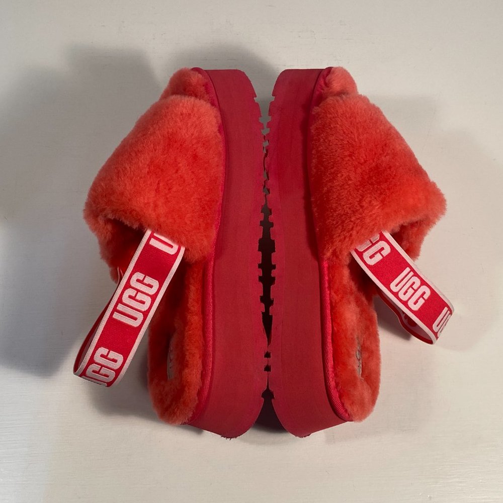 Ugg Disco Slide Pink Shearling Platform Sandals Women Size 9 / Mint - Picture 6 of 8